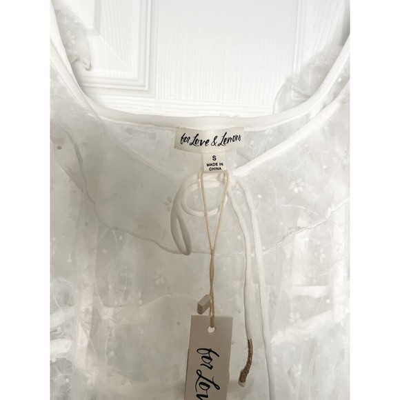 For Love & Lemons Kalea Sheath Midi Dress Women's Small Boho Wedding Bridal - Picture 10 of 14